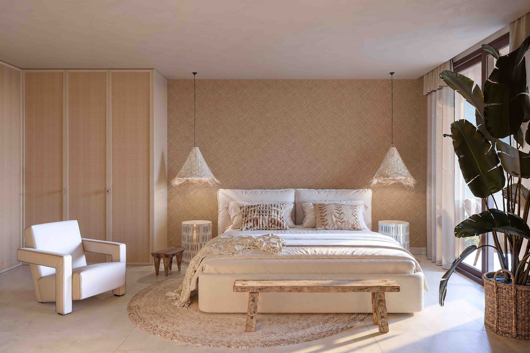 Bedroom in an Arbórea villa