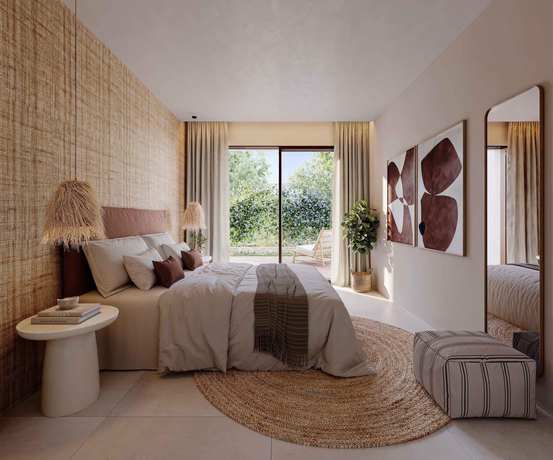 Bedroom in an Azahar Apartments show apartment