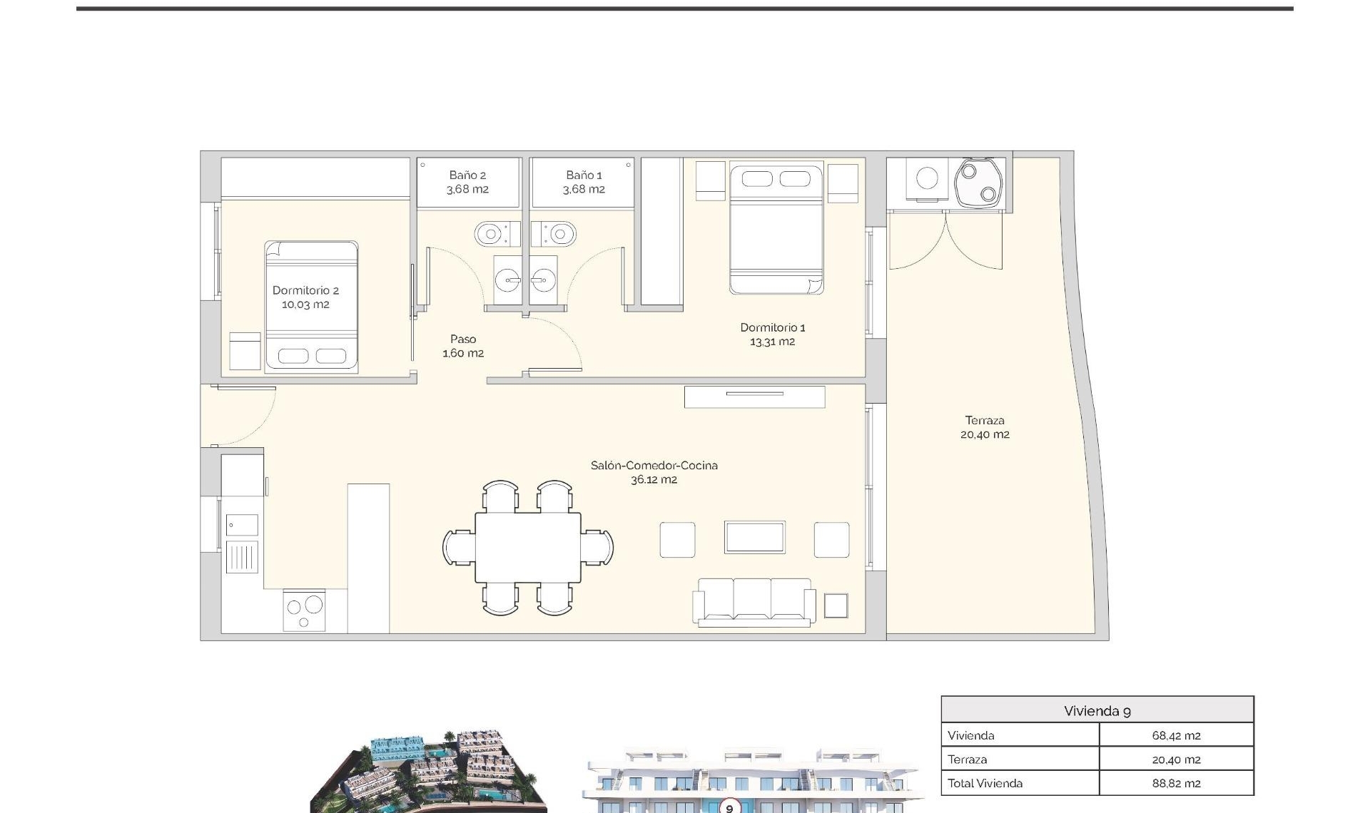 New Build - Apartment -
Finestrat - Golf Piug Campana