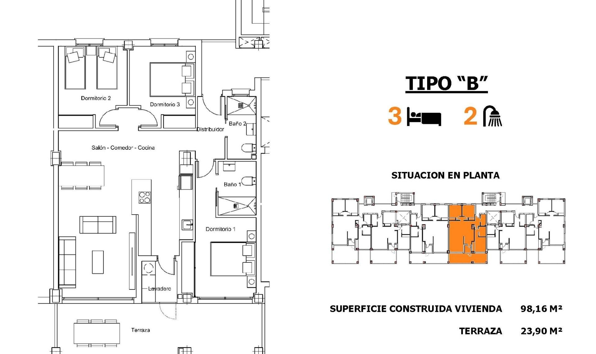 New Build - Apartment -
San Miguel - Pueblo