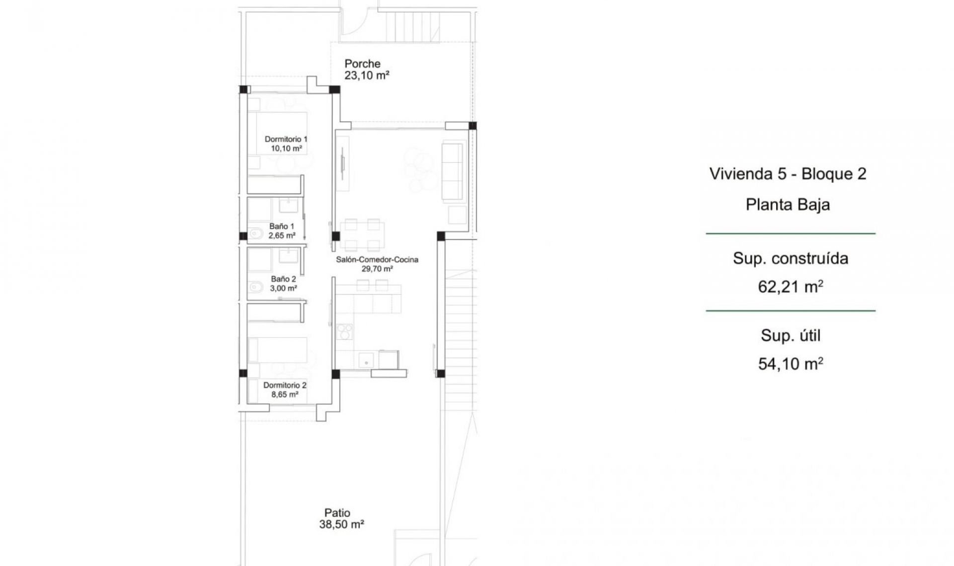 New Build - Bungalow -
Orihuela Costa - PAU 26
