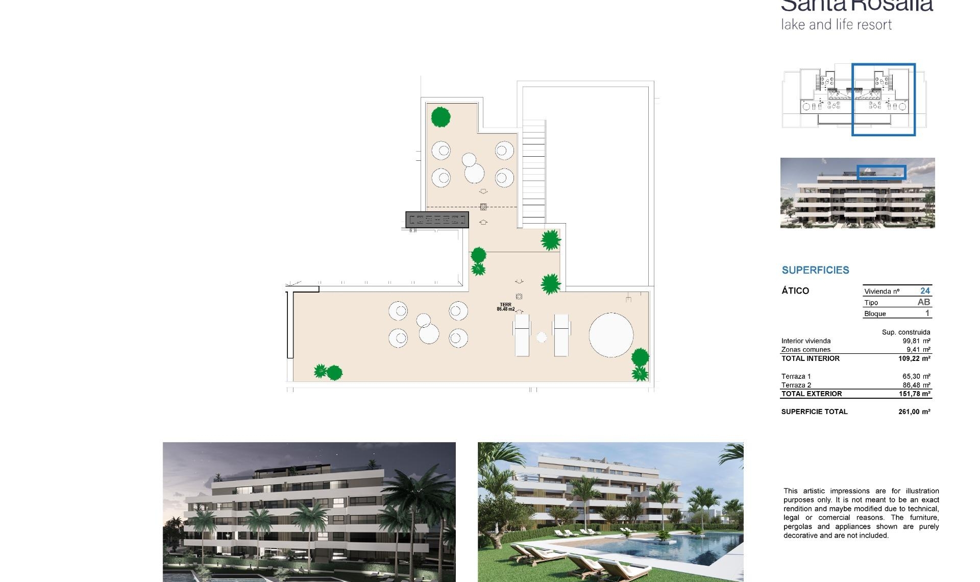 New Build - Penthouse -
Torre Pacheco - Santa Rosalia Lake And Life Resort