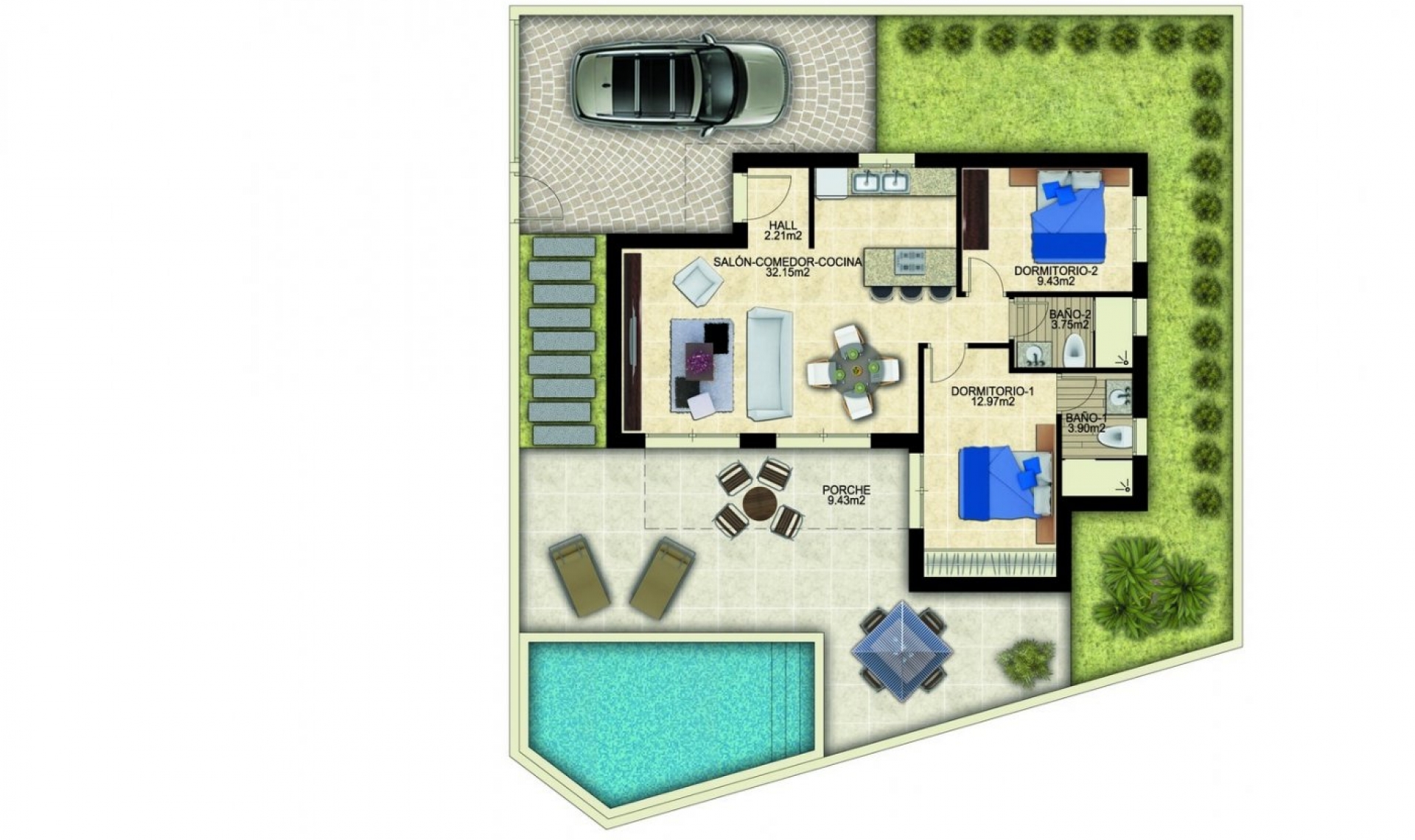 New Build - Villa -
Benijofar - Polideportivo