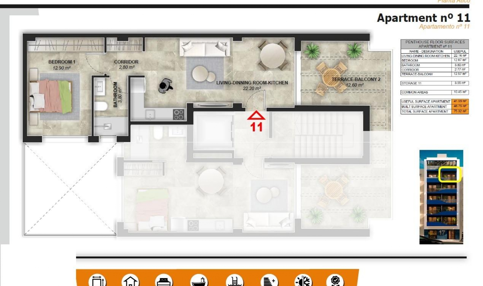 Novostavba - Penthouse -
Torrevieja - Playa del Acequión