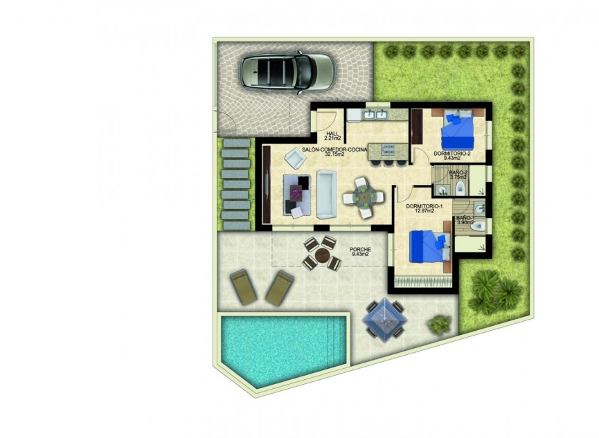 Novostavba - Vila -
Benijofar - Polideportivo